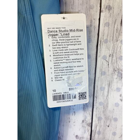 Lululemon Dance Studio Blue Mid-Rise Jogger Size 10 for Women - Picture 2 of 6